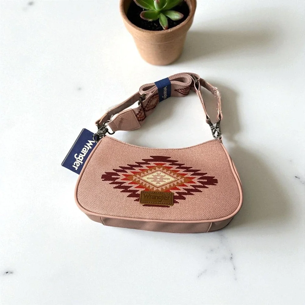 Wrangler‎ Aztec Embroidered Shoulder Bag Hobo Purse Ethnic Western
